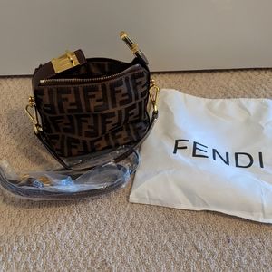 Non auth. Fe*ndi zucca cosmetic pouch, bag